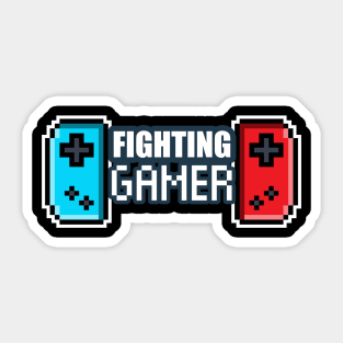 Fighter - 8-bit Retro Pixel Classic Nostalgia Video Games Sticker